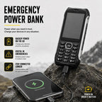 HP336 4G IP68 Rugged Phone, 3.5 inch, 4500mAh Battery, Network: 4G, BT, FM, SOS, Torch, EU Plug, US Plug, UK Plug