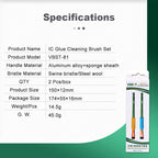 BEST VBST-81 Motherboard IC Glue Removal Chip Dust Aluminum Alloy Clean Brush Set, BEST VBST-81