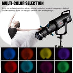 YG-90 360 Degree Rotating Bowens Mount Conical Snoot, 19 Degree Lens, 19 Degree Lens + Optical Snoot, 36 Degree Lens, 36 Degree Lens + Optical Snoot