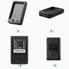10pcs/Pack TDZ-01 3 in 1 Portable WiFi Battery Charger for M21G / M29HG / M26HG, with 50cm Charging Cable
