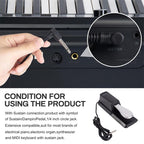 6.35mm Connector Piano Sustain Pedal MIDI Synthesizer Pedal, Cable Length: 1.85m, Cable Length: 1.85m