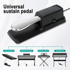6.35mm Connector Piano Sustain Pedal MIDI Synthesizer Pedal, Cable Length: 1.85m, Cable Length: 1.85m