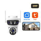 RH-TC3L 3MP Triple Lens HD Outdoor PTZ Security Dome Camera, EU Plug, US Plug, UK Plug, AU Plug