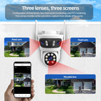 RH-TC3L 3MP Triple Lens HD Outdoor PTZ Security Dome Camera, EU Plug, US Plug, UK Plug, AU Plug