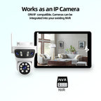 RH-TC3L 3MP Triple Lens HD Outdoor PTZ Security Dome Camera, EU Plug, US Plug, UK Plug, AU Plug