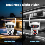 RH-TC3L 3MP Triple Lens HD Outdoor PTZ Security Dome Camera, EU Plug, US Plug, UK Plug, AU Plug