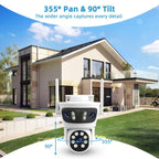 RH-TC3L 3MP Triple Lens HD Outdoor PTZ Security Dome Camera, EU Plug, US Plug, UK Plug, AU Plug
