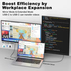 Onten UC956 V2.0 4K 30Hz Type-C to HDMI and Type-C Video Conversion Cable, UC956