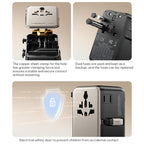 MOMAX UA30 1-World 2+ 70W Dual AC Universal Travel GaN Charger with Retractable Cable, UA30D, UA30L