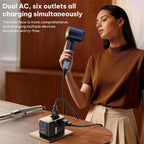 MOMAX UA30 1-World 2+ 70W Dual AC Universal Travel GaN Charger with Retractable Cable, UA30D, UA30L