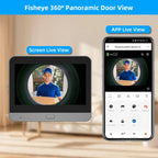 RH-PD7 4.3 inch HD Screen 360 Degree Panoramic Peephole 2.4G Wireless WiFi Video Doorbell, RH-PD7