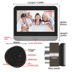 RH-PD9 4.3 inch HD Screen Microwave Radar Motion Detection Peephole WiFi Video Doorbell, RH-PD9
