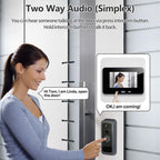 RH-TPD10-W 4 inch IPS Screen Tuya Smart Two-Way Audio Intercom WiFi Video Doorbell