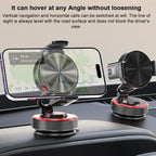 K33 360 Degree Rotation Vacuum Suction Magnetic and Clamp Dual Use Car Phone Holder, K33