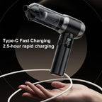 SUITU Handheld Blow Suction Combo LED Display Brushless Vacuum Cleaner, One Touch Dustbin Emptying, Long Dust Collection Bin
