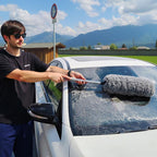 SUITU LS-447 Car Retractable Microfiber Dusting Brush Wax Mop