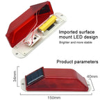 Solar Powered Nighttime LED Flashing Warning Light, Double-sided Tape, Screw