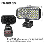 Dual USB LED Emergency Work Light, For Dayi Battery Slot, 3 inch Round High Beam, 4 inch Square High Beam, 5 inch Square High and Low Beam, 8 inch Square High and Low Beam, 10 inch Square High and Low Beam