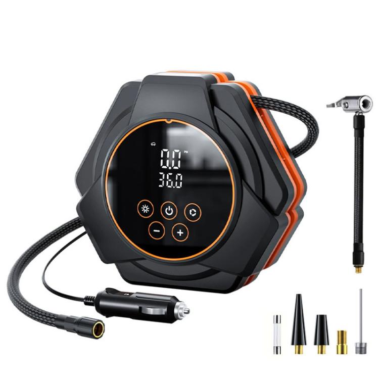 SUITU Car Triangular Air Pump Electric Air Tire Inflator, Button Version, Touch Screen Version