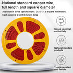 60m Car Pure Copper Core Insulated Electrical Cable, 0.75 Square, 1 Square, 1.5 Square