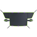 SUITU ST-3960 Universal Car Oxford Fabric Snow and Sun Protection Magnetic Front Windshield Half Cover, ST-3960 (Black Green), ST-3960 (Black Orange)