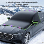 SUITU ST-3960 Universal Car Oxford Fabric Snow and Sun Protection Magnetic Front Windshield Half Cover