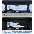 SUITU ST-3960 Universal Car Oxford Fabric Snow and Sun Protection Magnetic Front Windshield Half Cover