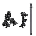 Universal Action Camera Bicycle Handlebar Clamp Holder Extension Rod, With Rod & Dual-Leg Crab & Dual-Head Crab Clamp, With 2 x  Dual-Head-Crab Clamp, With Rod & Dual-Head-Crab & Single-Crab Clamp