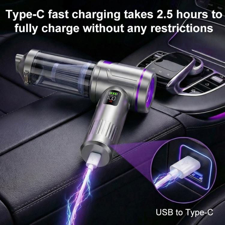 SUITU ST-6708APlus Digital Display Handheld Blow Suction Combo Car Brushless Motor Vacuum Cleaner, ST-6708APlus