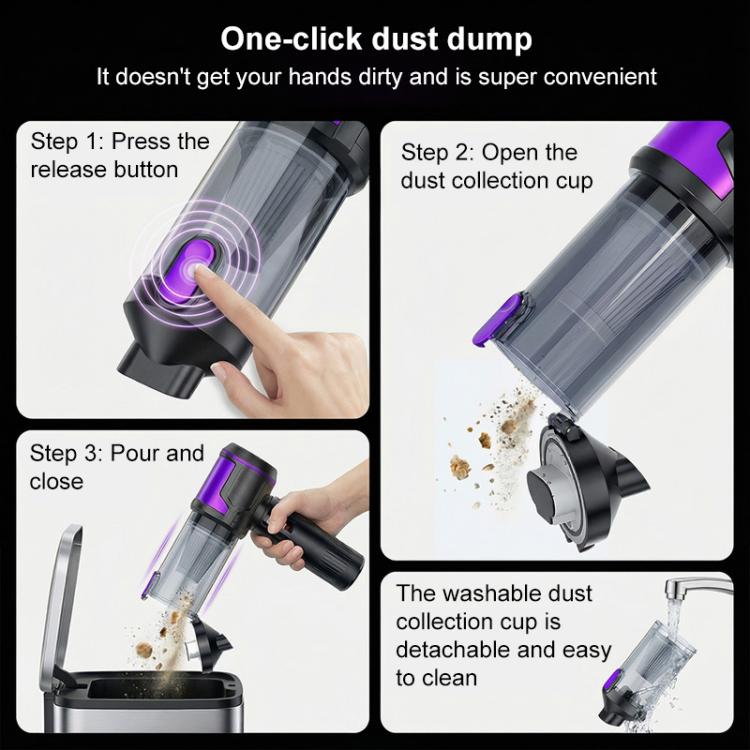 SUITU ST-6708APlus Digital Display Handheld Blow Suction Combo Car Brushless Motor Vacuum Cleaner, ST-6708APlus