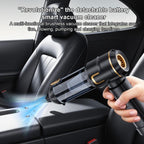 SUITU Handheld Blow Suction Combo Removable Battery Car Vacuum Cleaner, One Touch Dustbin Emptying, Extended Dustbin