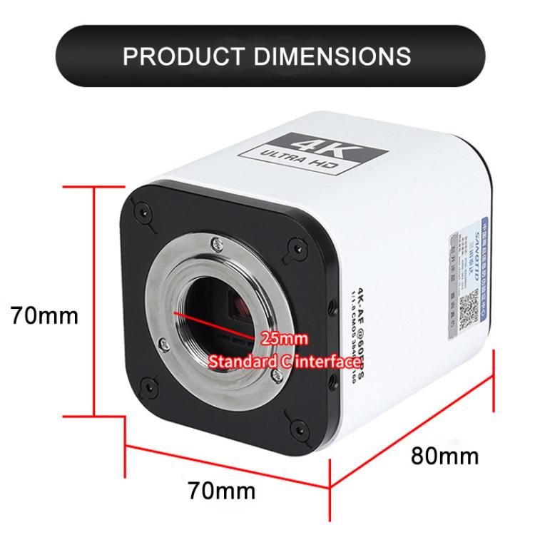 TAIDA TD-4KAF 60FPS CCD Edge Detection 4K Industry Microscope Camera, TAIDA TD-4KAF EU Plug, TAIDA TD-4KAF UK Plug, US Plug