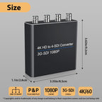 NK-814 4K HDMI Input to 4-SDI Output Converter, 4-SDI