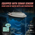 D80E GPS High Power Smart Remote Control Fishing Bait Boat with Sonar Sensor, EU Plug, US Plug, UK Plug