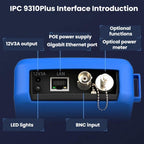 IPC9310Plus 4.5 Inch HD Screen Engineering Tester Network Analog Coaxial Video Surveillance Tester, IPC9310Plus(US Plug)