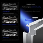 AULA nova75 Smart Display Tri-Mode RGB Customizable Gaming Mechanical Keyboard