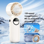 S-11 Apply Ice Neckband Handheld Foldable Fan with LED Display