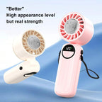 S-11 Apply Ice Neckband Handheld Foldable Fan with LED Display