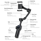 Yesido SF32 Pro Telescopic 3-Axis Gimbal Selfie Stick with AI Module, SF32 Pro