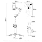 Yesido SF32 Pro Telescopic 3-Axis Gimbal Selfie Stick with AI Module, SF32 Pro