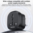 Yesido MC43 UK Plug Converter Travel Universal Adapter, MC43