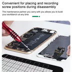 10pcs Anti-Loss Magnetic Screw Mat, 14.5 x 4.5cm, 17.9 x 6.5cm