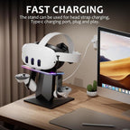 WG67 RGB Cool Lighting VR Display Stand, For Meta Quest 2 / 3 / 3S