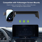 Car Screen Phone Holder Mount with Extension Arm, For Volkswagen ID7 2024 15 inch, For Volkswagen ID4X CROZZ 21-24 12 inch, For Volkswagen Tiguan L Pro 24-25 15 inch, For Volkswagen TAYRON 23-25 12 inch, For Volkswagen ID4 / ID3 25-26 12.9 inch        ...