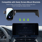 Car Screen Phone Holder Mount with Extension Arm, For Geely Preface L 2024 12.3 inch, For Geely Jiaji L 2023 12.3 inch, For Geely Jiaji 2019-2022 12.3 inch, For Geely Jiaji 2019-2021 10.25 inch, For Geely Boyue Cool 2023 13.2 inch                      ...