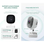 Wireless WiFi Smart High-Definition Wide-Angle Surveillance Camera, 30W Pixels, 300W Pixels