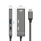 60W Type-C to Type-C, USB-A, 4K DisplayPort HUB Docking Station, Type-C to Type-C+USB+DP