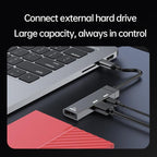 60W Type-C to Type-C, USB-A, 4K DisplayPort HUB Docking Station, Type-C to Type-C+USB+DP