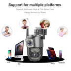 V380 Pro 2MP Dual Lens Panoramic Surveillance HD WiFi Camera