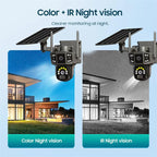 V380 Pro 3MP Panoramic Dual Lens Wireless WiFi Solar Powered Surveillance Camera